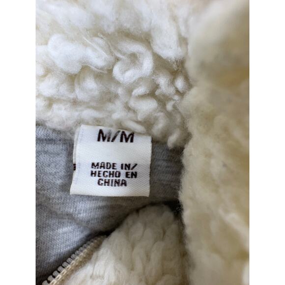 Weatherproof Vintage Cream Sherpa Fleece 1/2 Zip Pullover Women’s Sz M Cozy - Picture 10 of 15